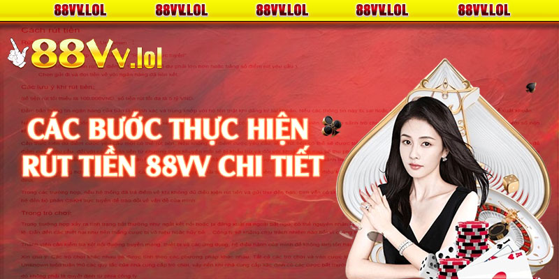 Các bước thực hiện rút tiền 88VV chi tiết