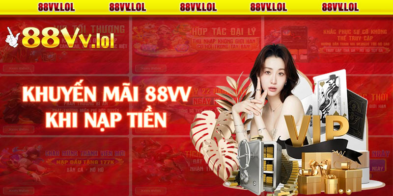 Khuyến mãi 88VV khi nạp tiền 